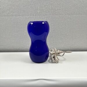 Vintage Ikea Kvintant Table Bedside Lamp Cobalt Blue EUC